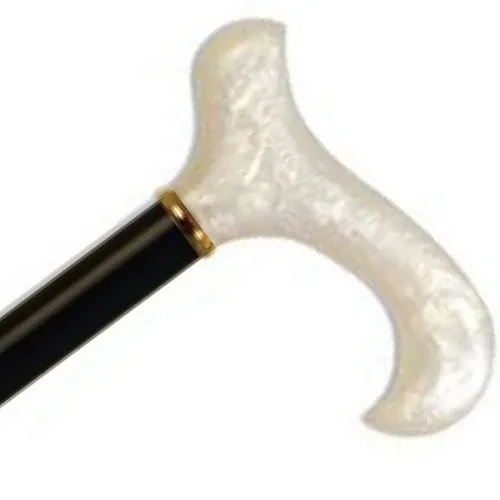 Alex Orthopedics - From: MP-30762 To: MP-31760 - Wood Cane With Acrylic Pearl Derby Handle and Collar