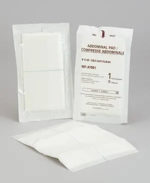 AMD Ritmed - A7081 - Abdominal Pad, Sterile 1s, Sealed Ends