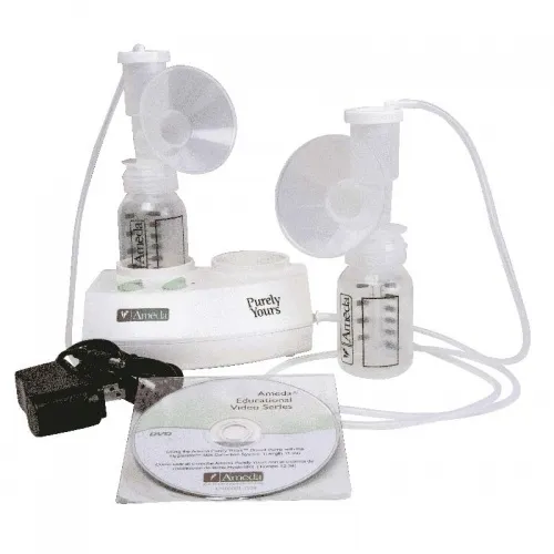 Ameda - 17070PMW - Purely Yours Breast Pump with 2 Bottles Dual Kit