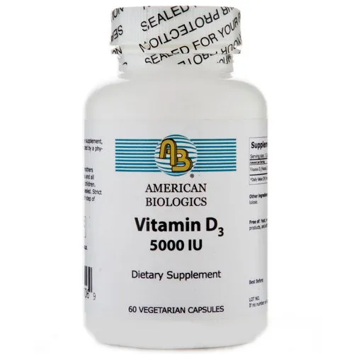 American Biologics - 20706 - Vitamin D3 5000 Iu - Veg. Capsules