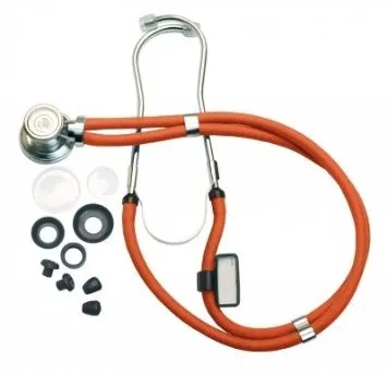 American Diagnostic - 641NO - Sprague-Rappaport Type Stethoscope with Accessory Pack, Neon Orange