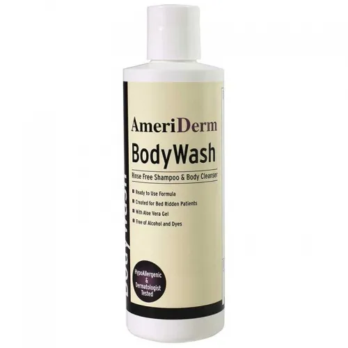 Shield Line - Ameriderm - 265 -  BodyWash Rinse Free Shampoo and Body Cleanser, 8 oz., Hypoallergenic, Dermatologist Tested