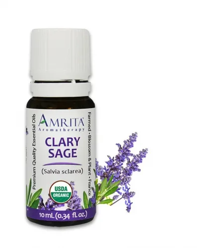 Amrita Aromatherapy - EO3241 - 10ml Essential Oils Clary Sage Certified Organic 10ml