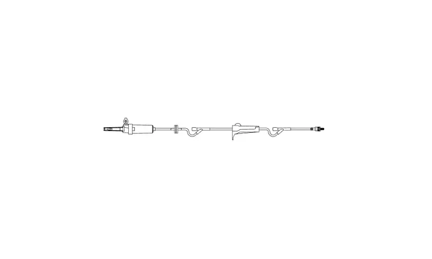 Amsino - From: 108301 To: 109602  International IV Admin Set, 10 Drops Per mL, Non Vented, Roller Clamp, 1 Y Site, Rotating Male Luer Lock, PE Poly Pouch