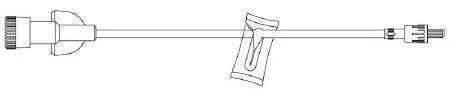 Amsino International - AE1106 - Microbore Tubing, Female Luer Lock, 1 Slide Clamp, Rotating Male Luer Lock, Tyvek Poly Pouch, DEHP-Free, Latex Free (LF), Sterile