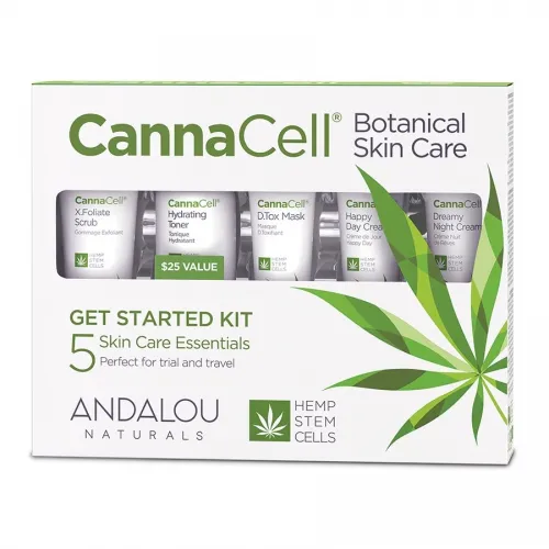 Andalou Naturals - 234133 - CannaCell 5-Piece Get Started Botanical Skin Care Kit - Skin Care