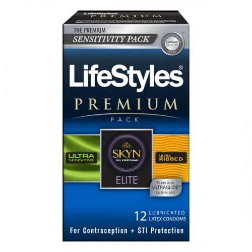 Ansell - 25394 - Lifestyles Premium Condom Trial Pack, 12 Count