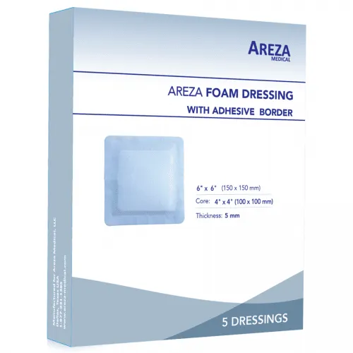 Areza - AFD004 - Foam Dressing with Adhesive Border