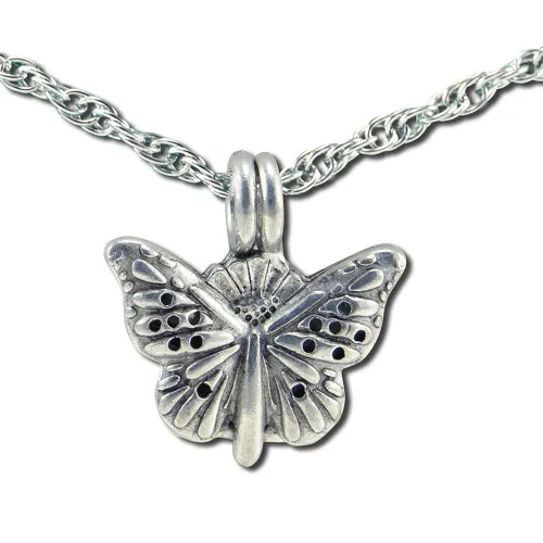 235115 - Diffuser Pendant Necklaces, Winged Heart  Chain