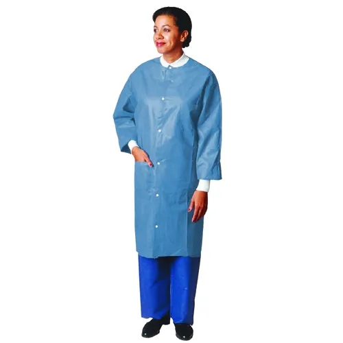 Aspen Surgical - 1239XL - Lab Coats, SMS, Knit Collars and Cuffs, Blue, X-Large