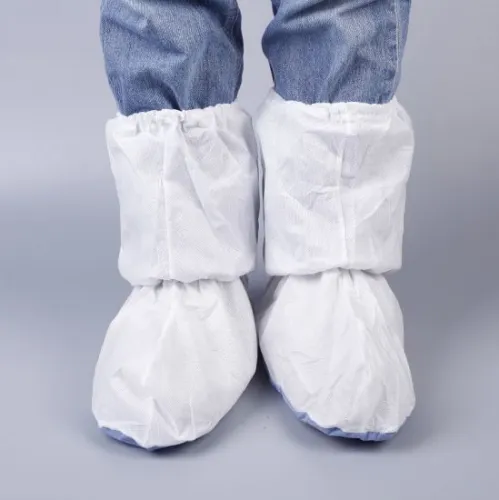 Aspen Surgical - From: 35-60420L To: 35-60420XL - Shoecover, Clean Room, Tyvek, Polyethylene Sole, White, Large, Bulk, 50 Pairs,100/cs