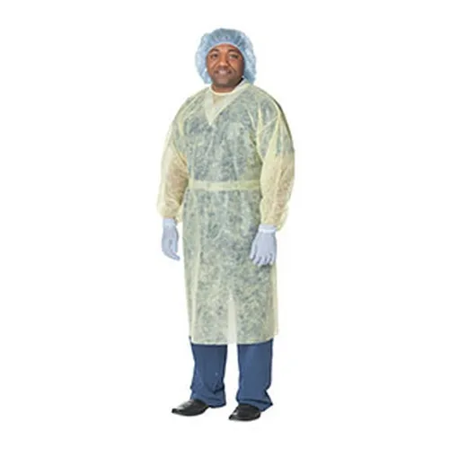 Aspen Surgical - From: 51178 To: 59989 - Gown, Film, Over the Head, w/ Tapered Wrist, Blue, XL 75/cs