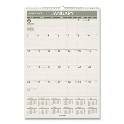 Ataglance - From: AAGPM3G28 To: AAGPMG7728 - Recycled Wall Calendar, 2021