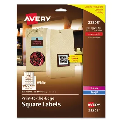 Avery Prod - From: AVE22805 To: AVE22806 - Square Labels W/ Sure Feed & Trueblock