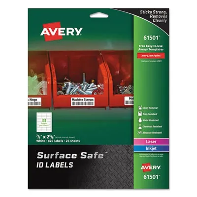 Avery Prod - From: AVE61501 To: AVE61503 - Surface Safe Id Labels