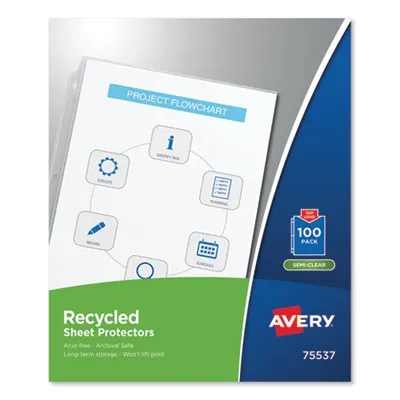 Avery Prod - From: AVE75537 To: AVE75539 - Top-Load Recycled Polypropylene Sheet Protector