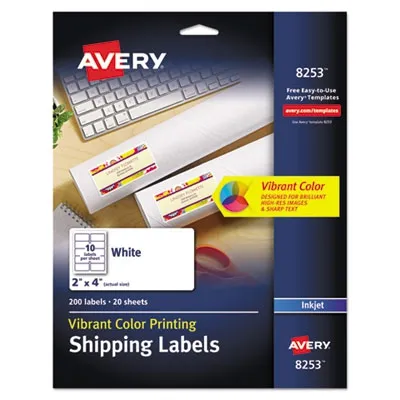 Avery Prod - From: ave17293 To: AVE8293 - Vibrant Inkjet Color-Print Labels W/ Sure Feed