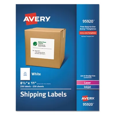 Avery Prod - From: AVE95920 To: AVE95945 - White Shipping Labels-Bulk Packs
