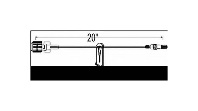 Icu Medical - B1118 - IV Extension Set Needle Free Port Mini Bore 20 Inch Tubing