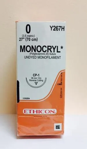 Ethicon - Y214H - Suture 4-0 27in Monocryl Und. Rb-1