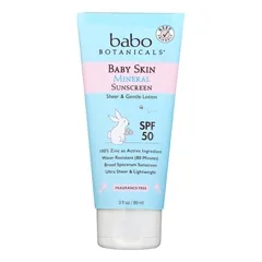 Babo Botanicals - 234888 - Baby Care Baby Mineral Sunscreen Lotion, Fragrance Free (SPF 50)  Sun Care