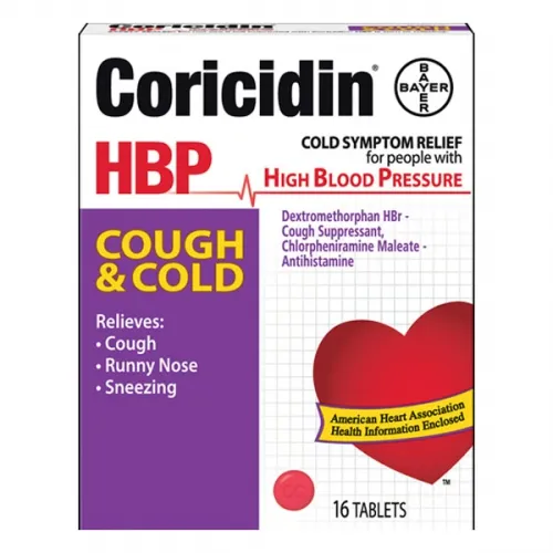 Bayer - 8113810 - Coricidin HPB Cold & Cough Tablets, 16 Count