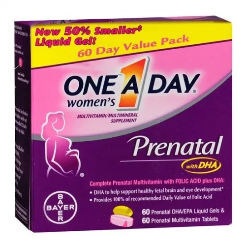 Bayer - 81160767 - One A Day Women's Prenatal Vitamins, 60+60 Count