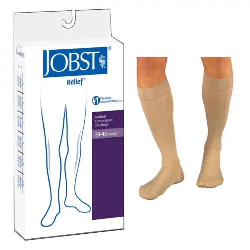 BSN Jobst - 114016 - Compression Stocking Knee Relief 30-40mmhg Closed Toe Petite Small Beige 1-pr