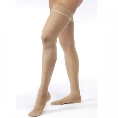 Bsn Jobst - JOBST Relief - 114213 -  Relief thigh high with silicone dot band, 20 30 mmHg, medium, closed toe, black.
