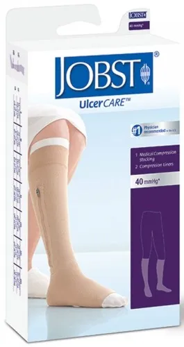 BSN Jobst - UlcerCARE - 114522 - UlcerCare Zippe Knee High 30 40mmHg Open Toe w/Liner Large