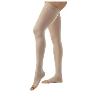 BSN Jobst - 114818 - Relief Thigh-High with Silicone Border, 15-20, Open, Beige, Small