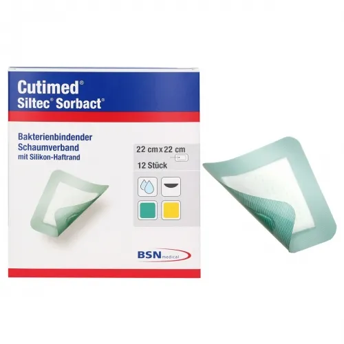 Bsn Jobst - From: 7325100 To: 7325104  Cutimed Siltec Sorbact, 3" x 3".