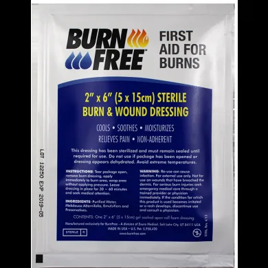 BurnFree Global From: #0515-60 To: #3030-20 - BurnFree Sterile Burn Dressing