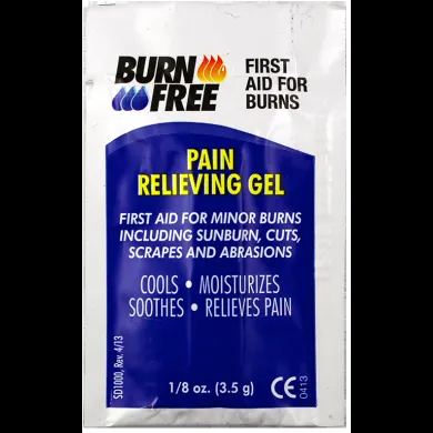 BurnFree Global - #SDI-1000 - BurnFree Pain Relieving Burn Gel, 3.5g  - Single Dose Packets
