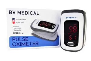 BV Medical - 50-100-004-L - Finger Pulse Oximeter, Basic Adult Model, With Carrying Case
