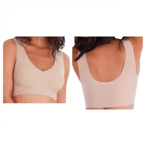 Caden Companies - ANTIBRANUDE:S - Belly Bandit Anti Bra, V-Neck, Nude, Small (32 B,C,D; 34B), Wire-Free, No-Dig Straps, Removeable Modesty Pads.