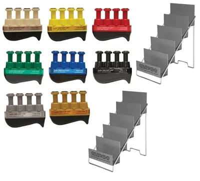 Fabrication Enterprises - CanDo - From: 10-3778 To: 10-3779 - Digi flex Lite Set Of 8 (1 Each: Tan, Yellow, Red, Green, Blue, Black, Silver, Gold) With 2 Metal Stands