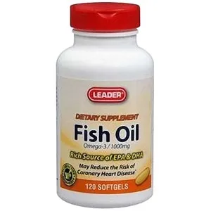 Cardinal Health - 4239554 - Leader Fish Oil Softgels, 1000 mg (120 Count)
