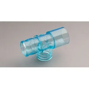 Vyaire Medical - AirLife - 004011 - U/Adapt-It Disposable Tees with 15 mm I.D. Base, latex-free, comes with capped port, both arms 22 mm O.D, Adapter Tee 22 mm ID x 22 mm / 15 mm ID Base