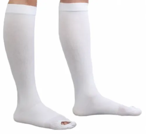Carolon - 512-1 - Health Support Anti - Embolism Stockings with Inspection Toe(Anti-Embolism Stockings 18 Mmhg) Long,Style: Full Length Thigh Inspection Toe