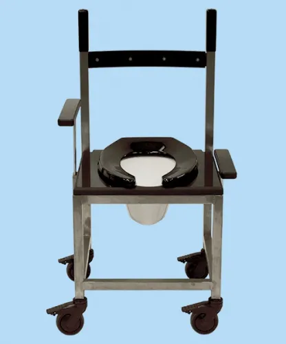 Centicare - C-SS1200-OT - Shower Chair /Commode Stainless Steel Over The Toilet Commode. Dropping Arms