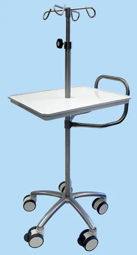 Centicare - MED-0225-S - Customized Medical Carts Standard Iv Procedure Cart.The Cart Includes An Adjustable Iv Pole.Comes With A Ergonomic Push Handle
