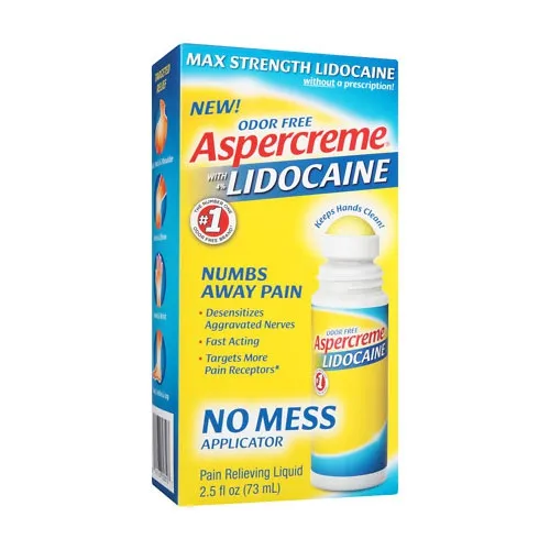 Chattem - 041167058107 - Aspercreme No Mess Roll-On with Lidocaine, 2.5 fl. oz.