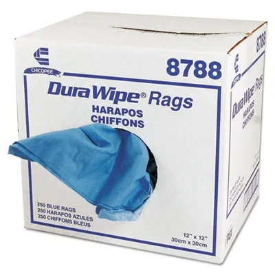 Chicopee - CHI8788 - Durawipe General Purpose Towels, 12 X 12, Blue, 250/Carton