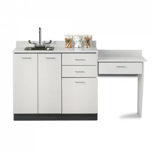 Clinton - From: 15-4576 To: 15-4581 - Base Cabinet Set, 3 Doors, 3 Drawers, Desk