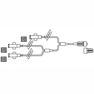Codan - BC231 - Trifurcated Minibore Extension Set Priming Volume, Female Luer-Lock, 3 Slide Clamp