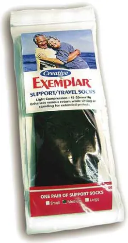 Comfort Products - EX10BL2 - Exemplar Support/travel Socks Level Ii Men - Black