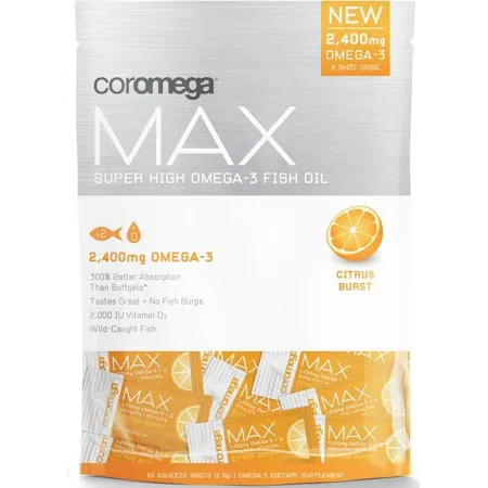 Coromega - 45526 - MAX Super High Omega-3 - 60 Ct Citrus Burst