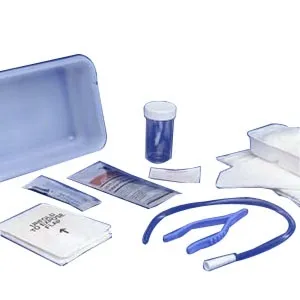 Cardinal Health - Dover - 3143 -  Curity Open Catheter Tray 14 fr Latex free, Nitrile Exam Gloves