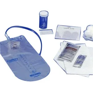 Cardinal Health - Dover - 3408- - Curity Red Rubber Closed Catheter Tray 16 fr, Nitrile Exam Gloves, 1500 mL Collection Bag